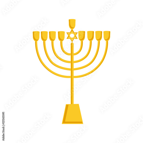 Golden menorah icon