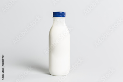 White milk on a bottle