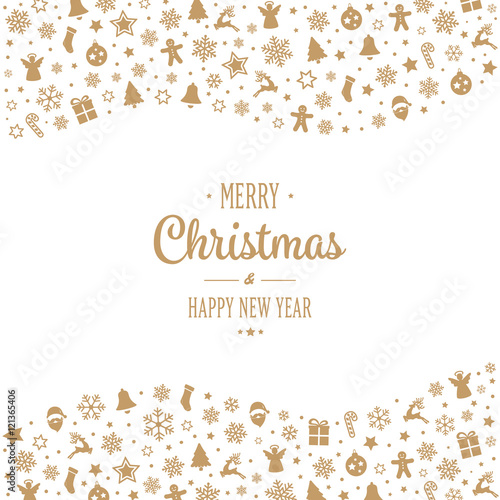 merry christmas type decoration ornament border