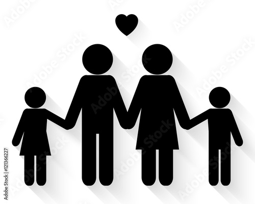 Lovely family icon vector