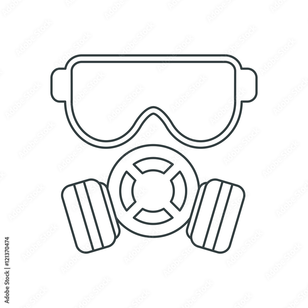 Mask icon. Factory and industry theme. Isolated design. Vector illustration Mask icon. Factory and industry theme. Isolated design. Vector illustration