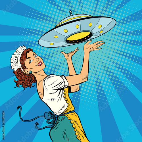 The waitress with UFO