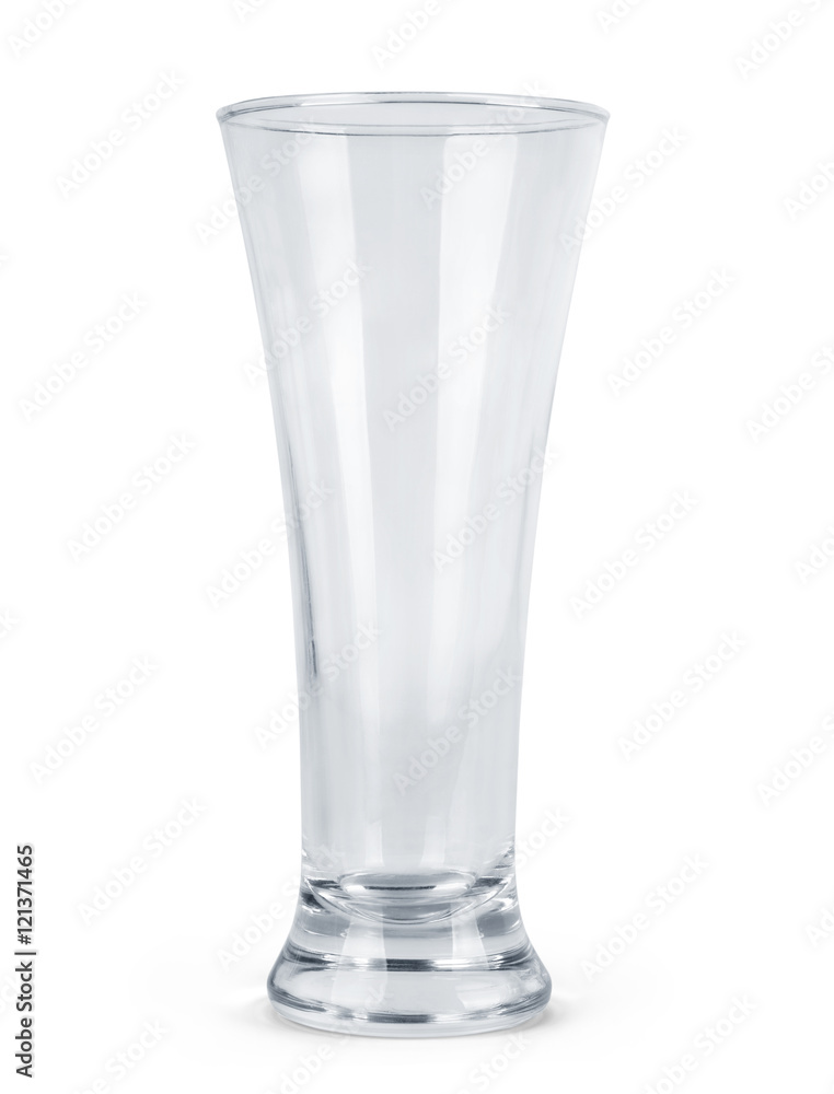 Empty beer glass. Isolated on white background Empty beer glass. Isolated on white background