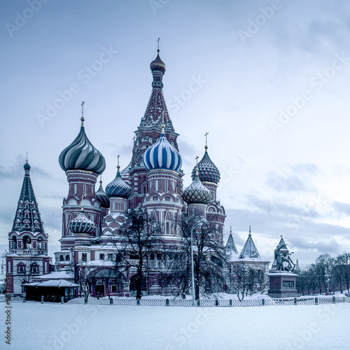 Christmas in Moscow, Russia - Saint Basil's Cathedral on Red Square