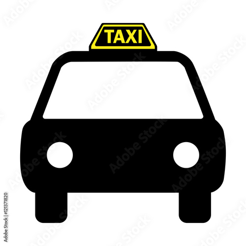 Auto mit gelben Taxi Schild