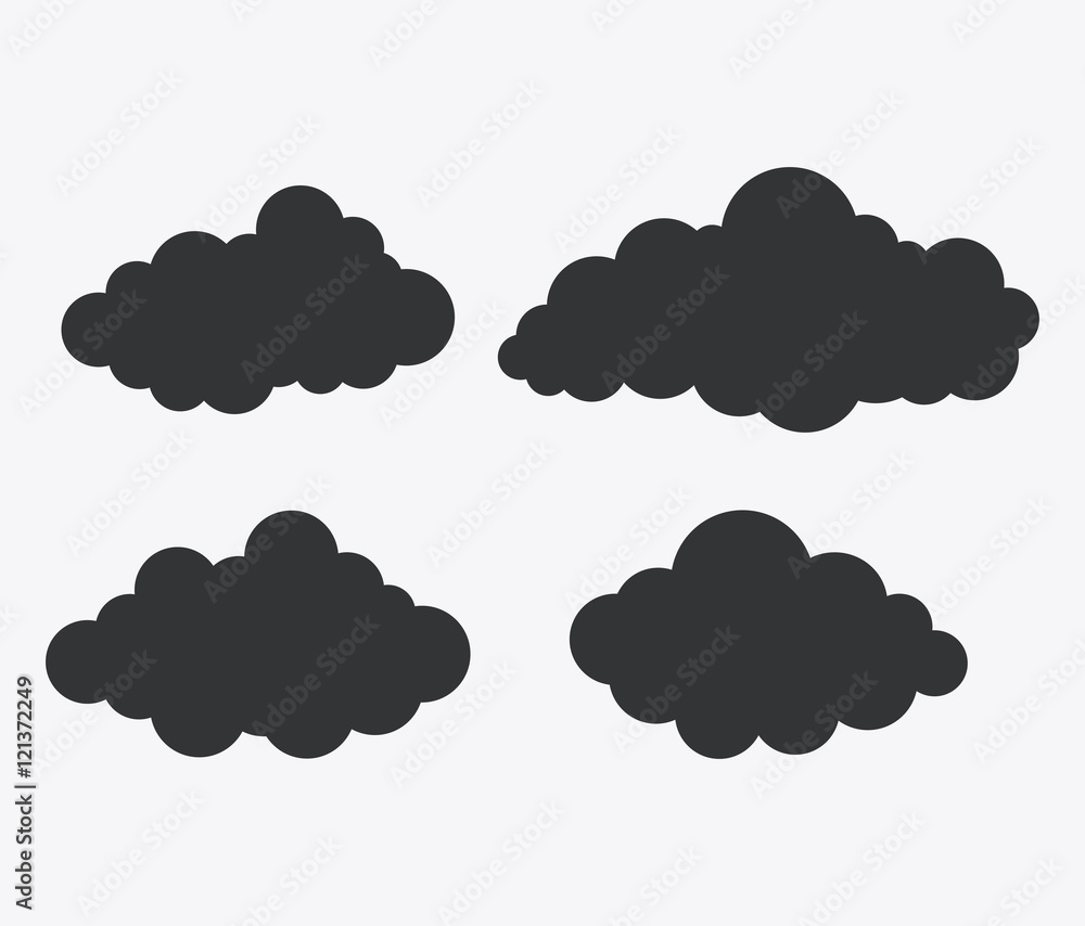 Clouds icon. Weather sky nature and season theme. Isolated design. Vector illustration Clouds icon. Weather sky nature and season theme. Isolated design. Vector illustration