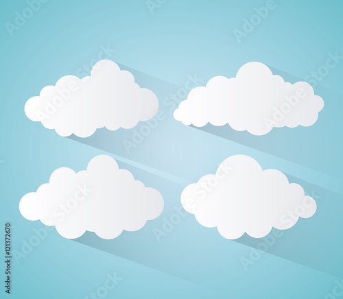 Cloud icon. Weather sky nature and season theme. Blue and white design. Vector illustration