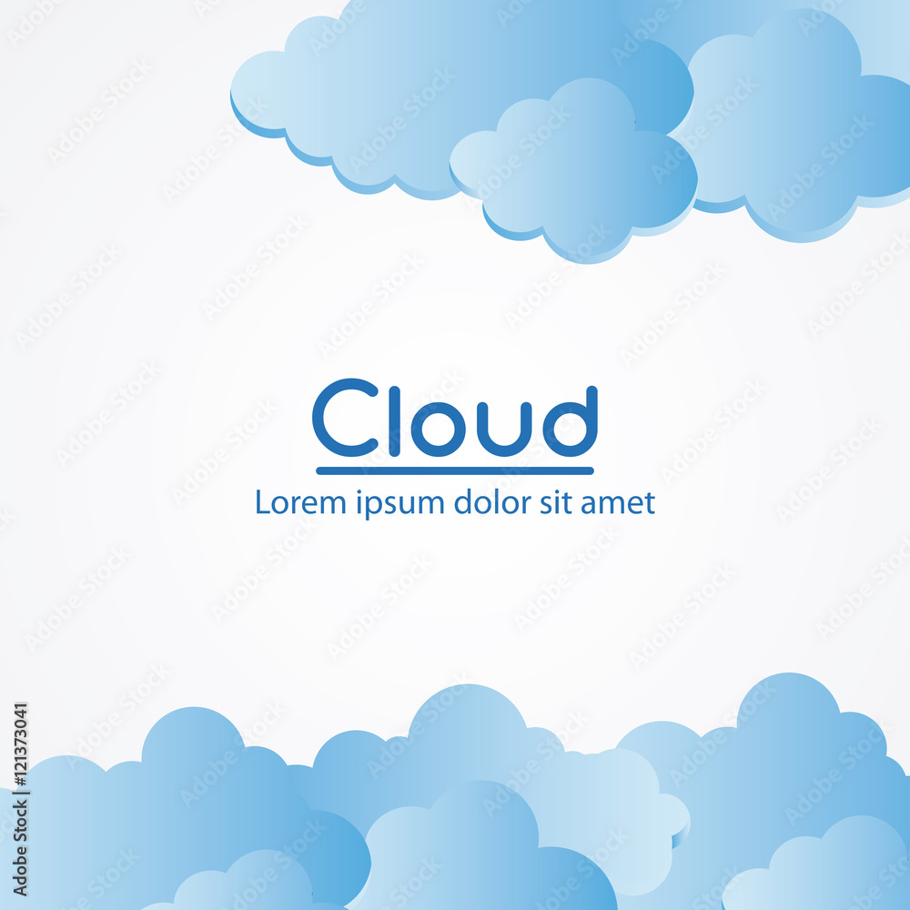 Cloud icon. Weather sky nature and season theme. Blue and white design. Vector illustration Cloud icon. Weather sky nature and season theme. Blue and white design. Vector illustration