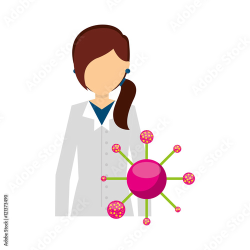 scientific laboratory worker concept vector illustration design