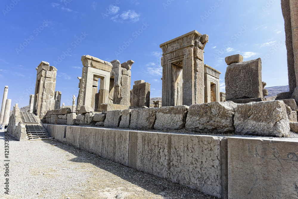 Historical monuments of Persapolis, Shiraz, Iran. September 13, 2016.