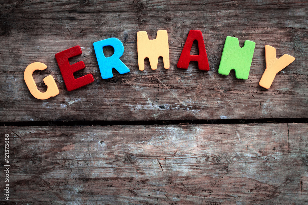 Fototapeta premium colorful word writen Germany
