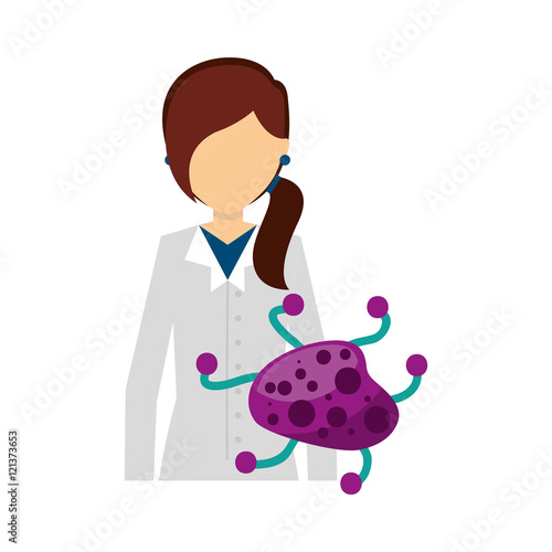 scientific laboratory worker concept vector illustration design