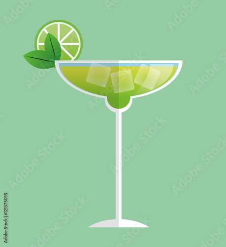 Cocktail icon. Summer party drinks and beverage theme. Colorful design. Vector illustration
