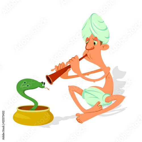 snake charmer cartoon