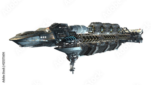 Fotografie 3d illustration of an intergalactic space station for futuristic deep space trav