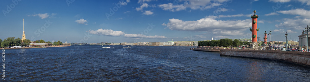 Panorama of the Neva River in St. Petersburg