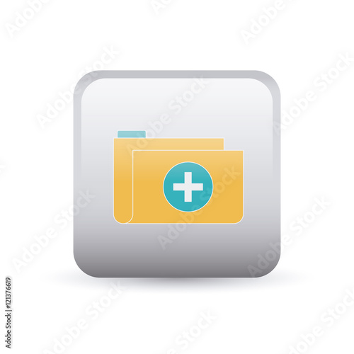 Free Download Cross shape inside file icon. Medical and health care theme. Colorful and isolated design. Vector illustration - GFXLoad