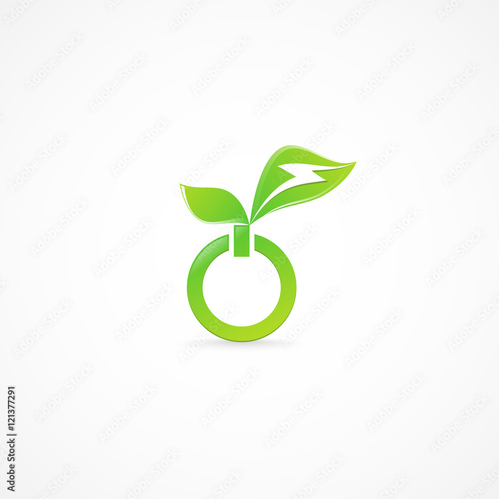 Green Energy Button. Green Energy Button.
