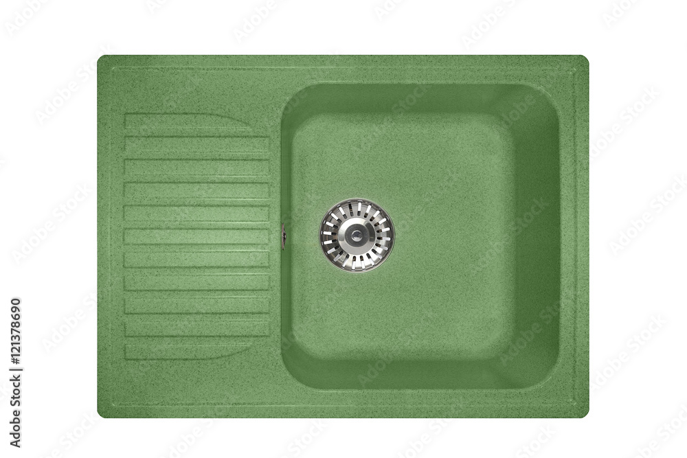 Stone sink made of granite square in green color Stone sink made of granite square in green color