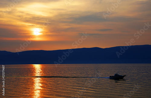 Baikal Lake in sunset light, Russian Federation