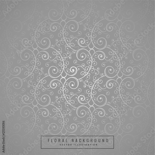 floral background in gray color