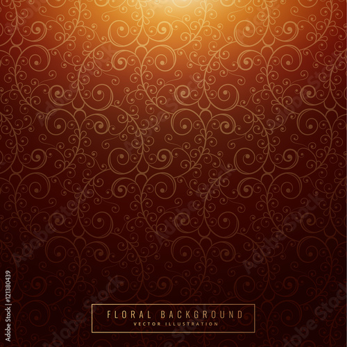 vintage orange floral background