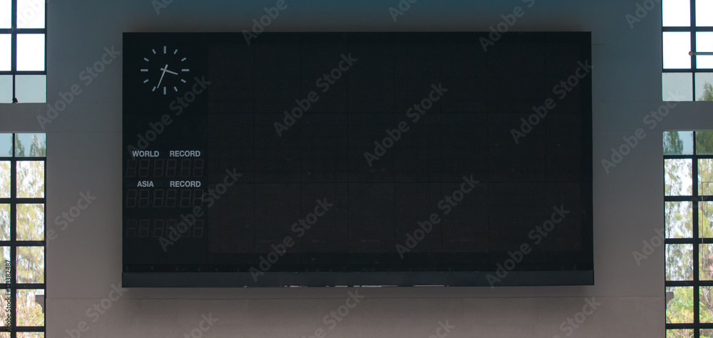 Swimming Score board for track record of time and show world record and asia record time. Swimming Score board for track record of time and show world record and asia record time.