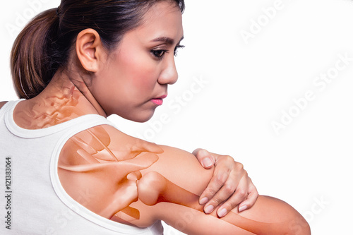 Wallpaper Mural woman with shoulder pain Torontodigital.ca