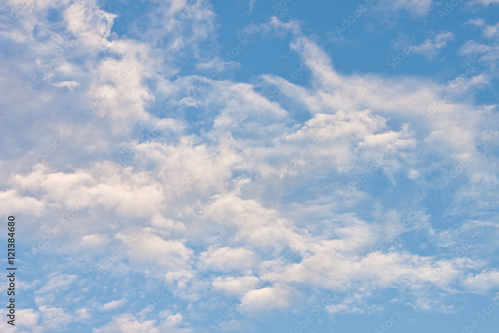 Texture of fluffy white cloud on bright blue sky Texture of fluffy white cloud on bright blue sky
