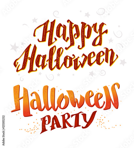 Vector flat halloween card  advertisement  banner  poster  placard  party invitation  flayer design element.
