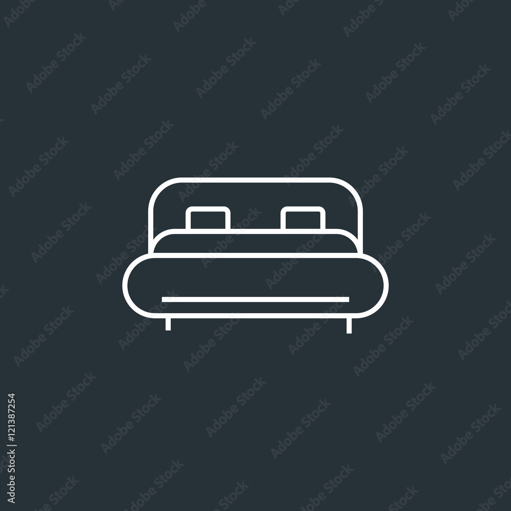 Bed icon image jpg, vector eps, flat web, material icon, UI illustration