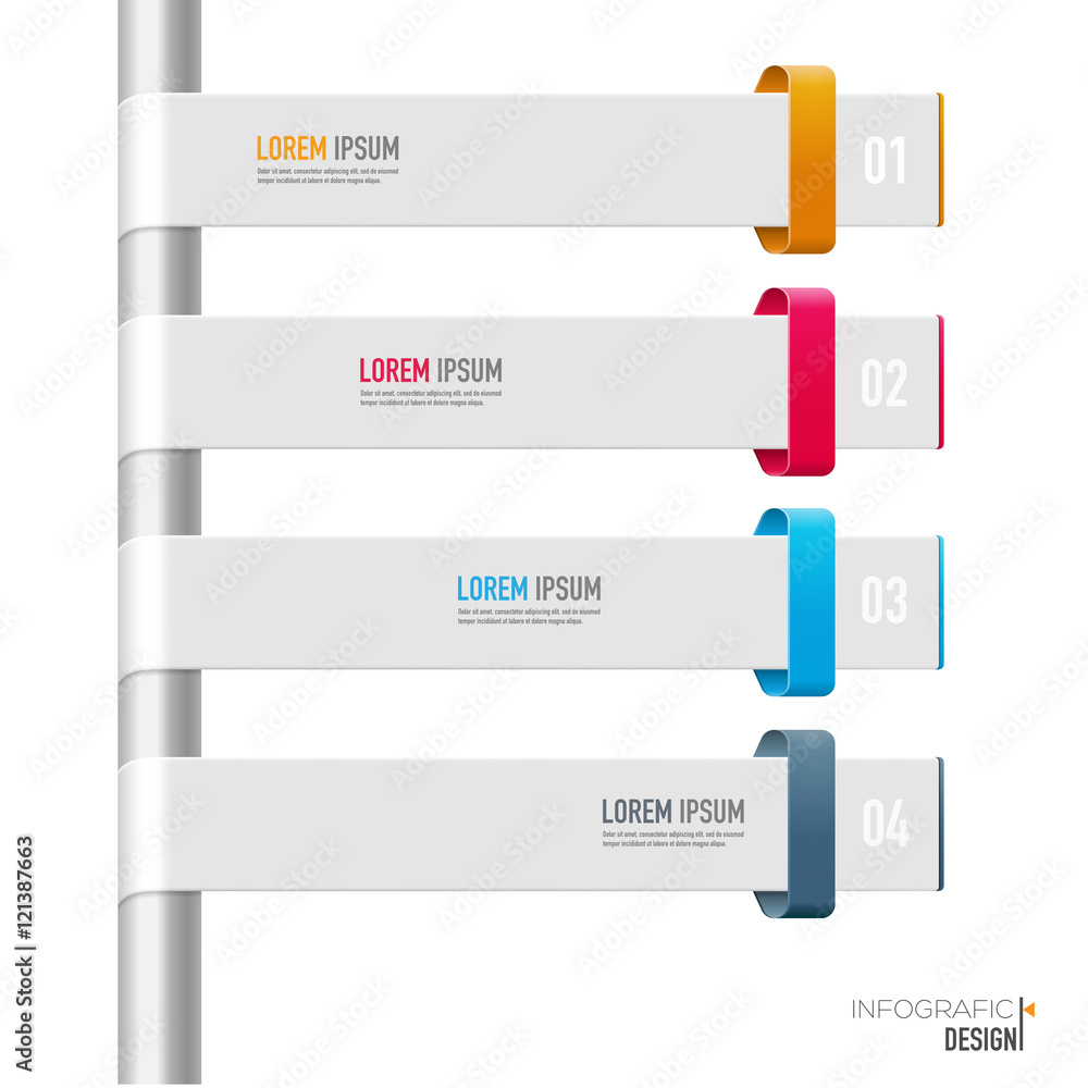 Vector elements for infographic. Template for diagram, graph, presentation and chart. Business concept with 4 options, parts, steps or processes. Abstract background. Vector elements for infographic. Template for diagram, graph, presentation and chart. Business concept with 4 options, parts, steps or processes. Abstract background.