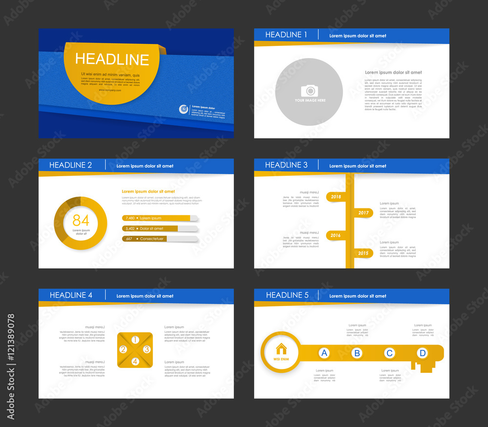 Set of color infographic elements for presentation templates. Leaflet, Annual report, book cover design. Brochure, layout, Flyer layout template design.