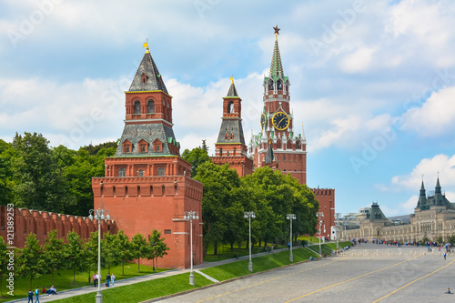 Three towers of the Moscow Kremlin on the Red Square