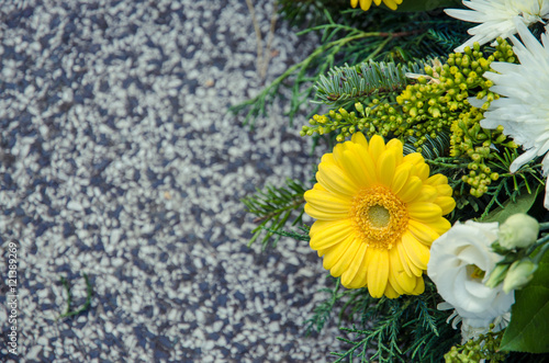 wreath decoration on grave