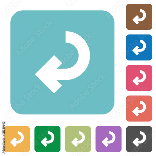 Flat return arrow icons
