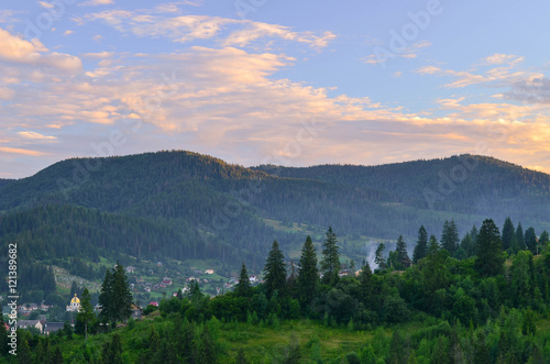 Carpathian mountains in the west part of Ukraine