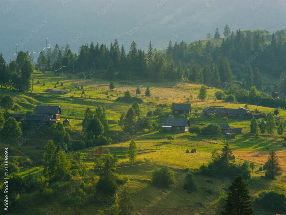 Carpathian mountains in the west part of Ukraine