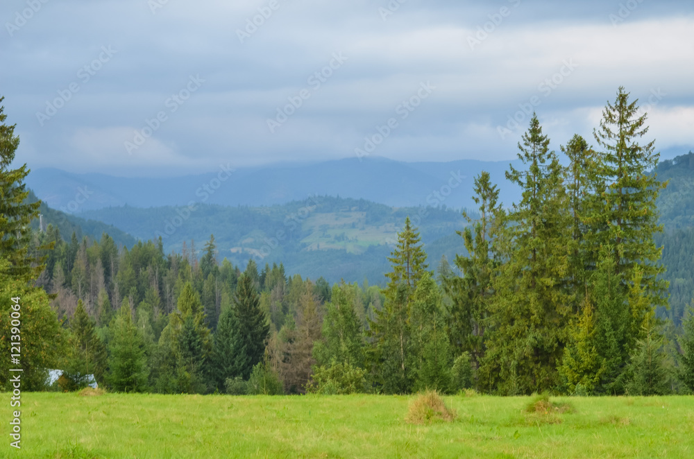 Carpathian mountains in the west part of Ukraine