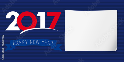 Happy new year banner 2017. Invitation of happy new year 2017 vector design 