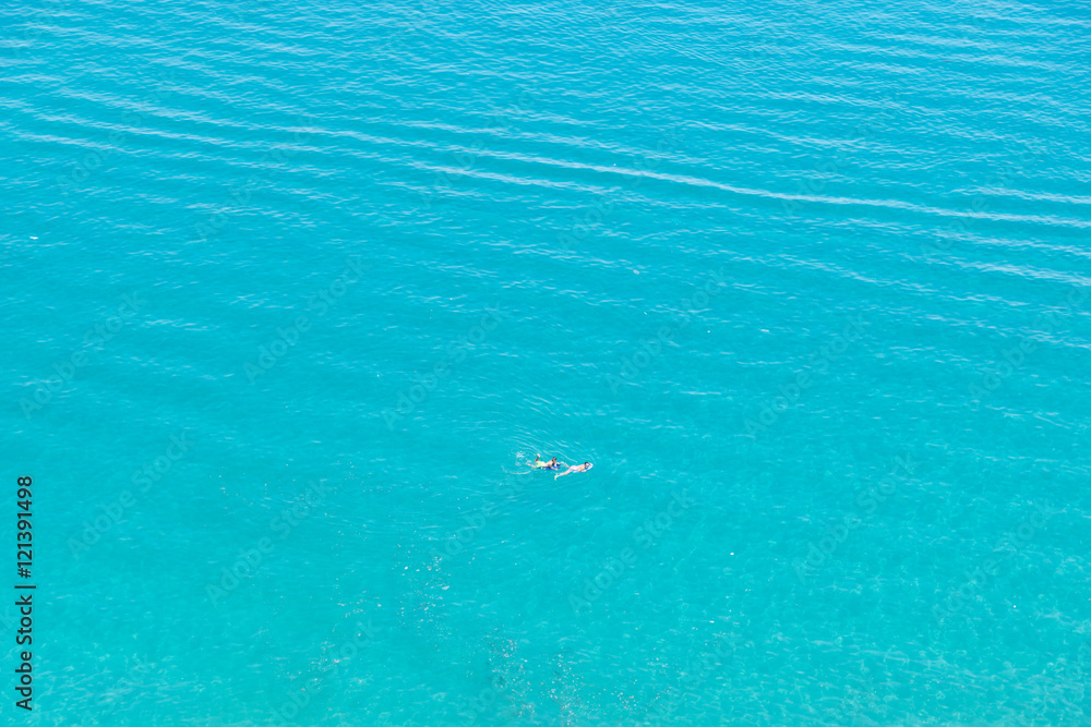 Crystal clear sea near the town of Tropea region Calabria - Italy
