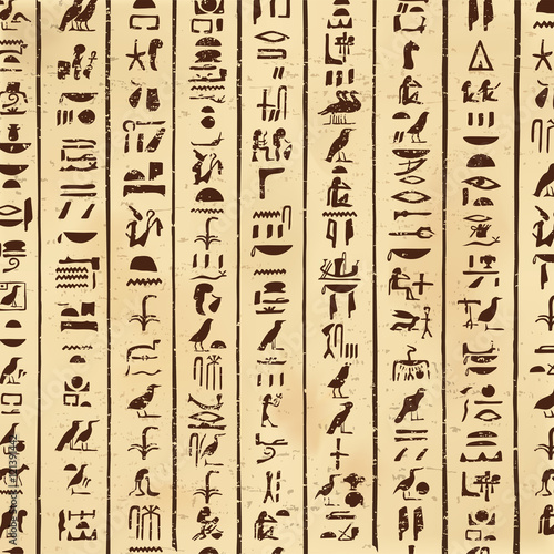 Vector Egyptian hieroglyphs.