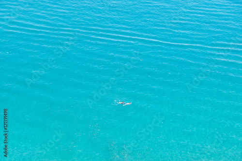 Crystal clear sea near the town of Tropea region Calabria - Italy 