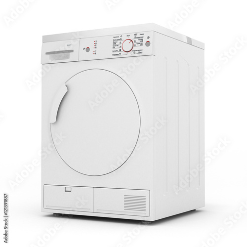 dryer machine isolated on white background 3d render photo