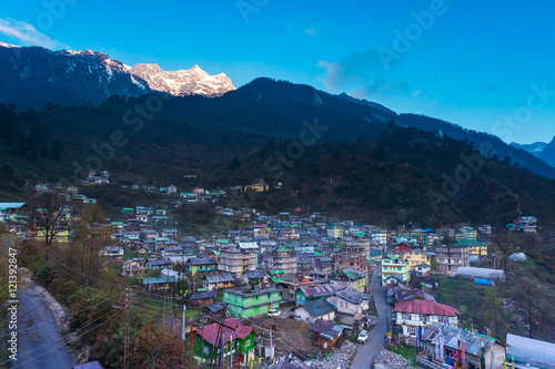 View of Lachane village in Sikkim, India © orpheus26