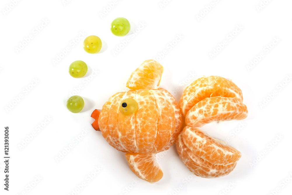 Food art creative concepts. Animals made of many fruits over white  background Stock Photo | Adobe Stock