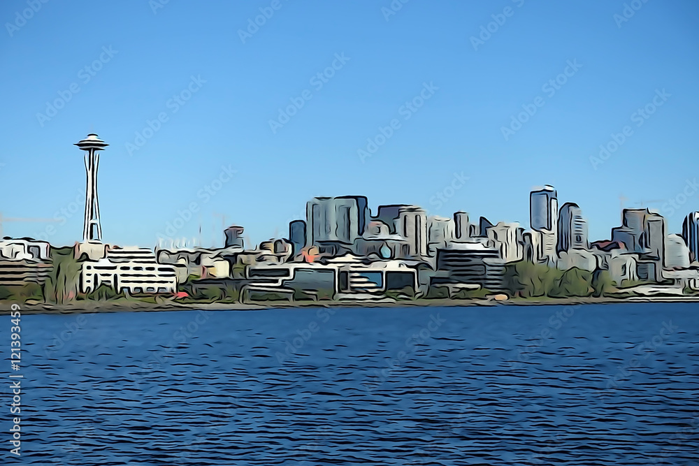 Obraz premium artsy seattle