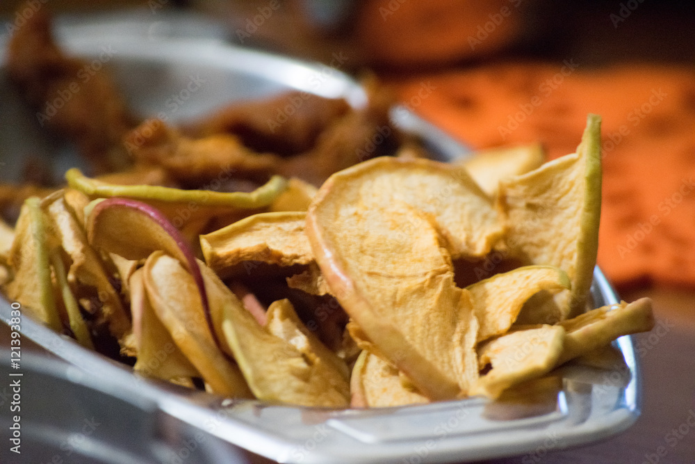 dried fruit sliced apples in bowl dried fruit sliced apples in bowl