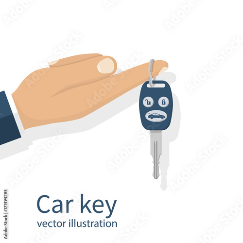 Car key holding on finger