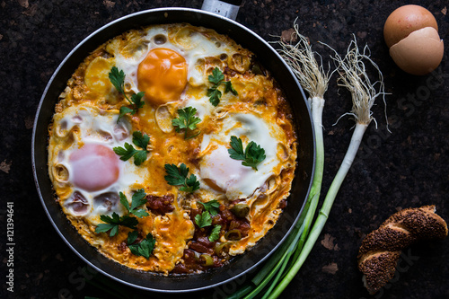 Photos Turkish Breakfast Menemen / Omelette (Fried Eggs)